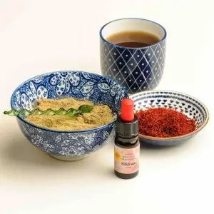 Essiac thee 113 gram, CBD olie 5,65% 10 ml en Iraanse saffraan 1 gram