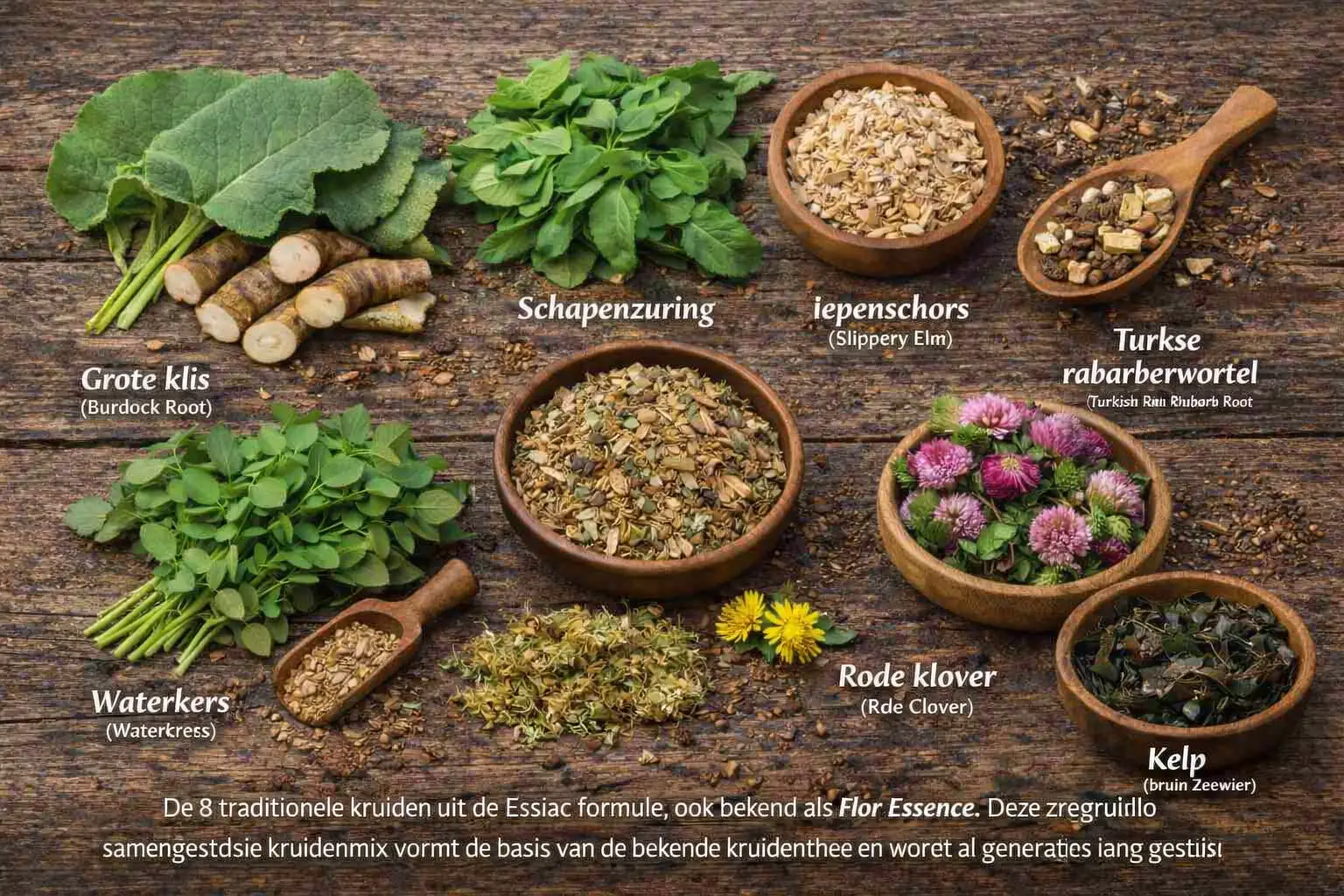 Essiac thee 8 kruiden mix Flor Essence gedroogde kruiden