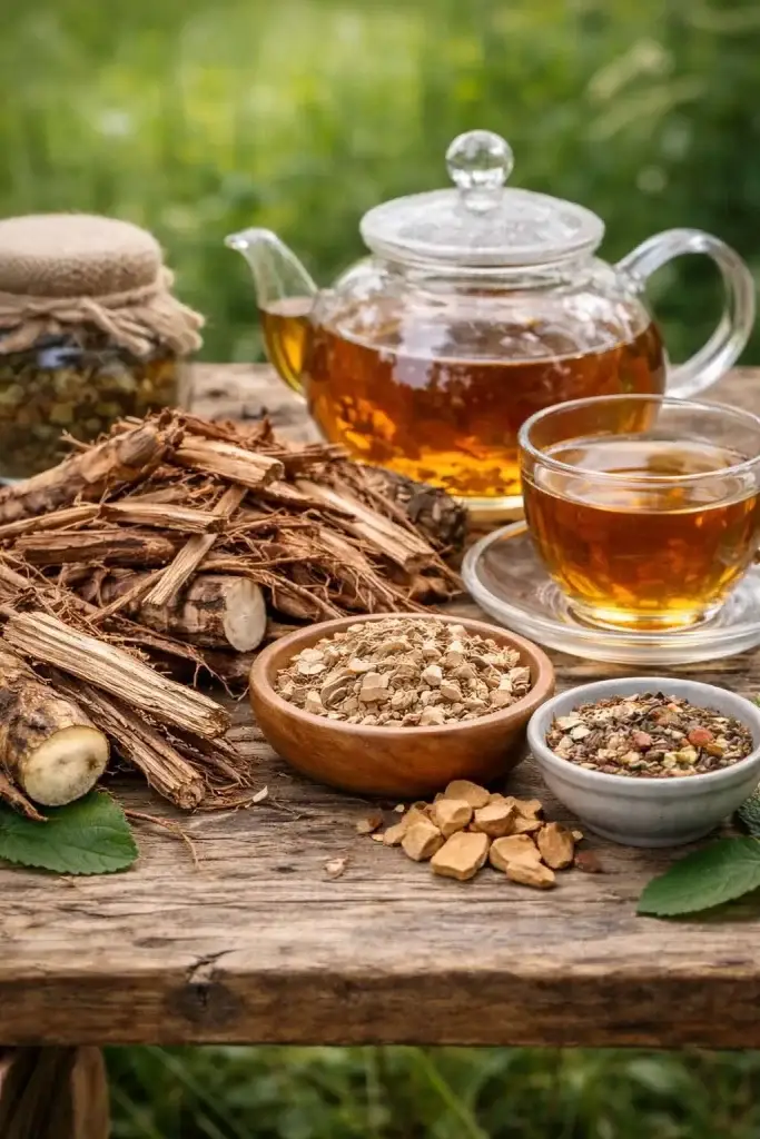 Rode iep schors onderdeel van Essiac 8 kruiden formule