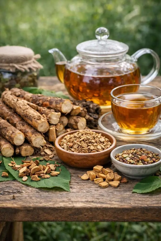 Turkse rabarber wortel onderdeel van Essiac 8 kruiden mix